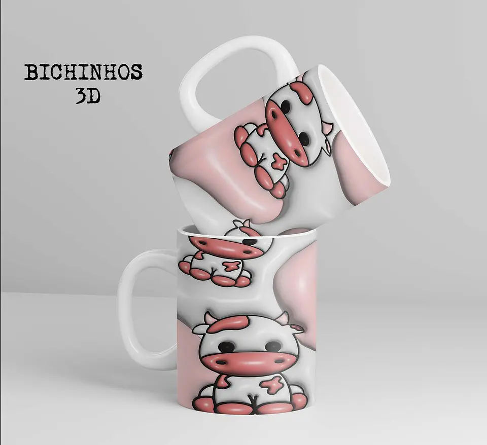Estampas Canecas – Bichinhos 3D – Bruna Molina 3