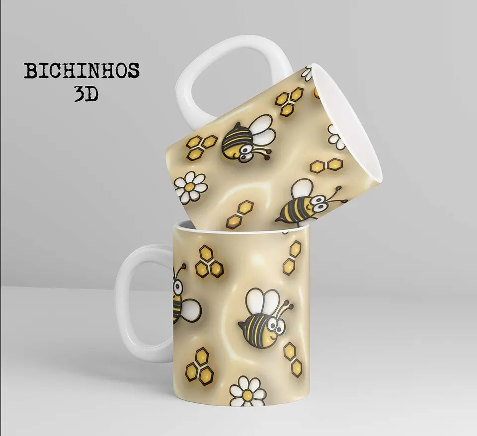 Estampas Canecas – Bichinhos 3D – Bruna Molina 4