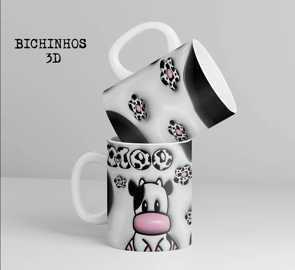 Estampas Canecas – Bichinhos 3D – Bruna Molina 5
