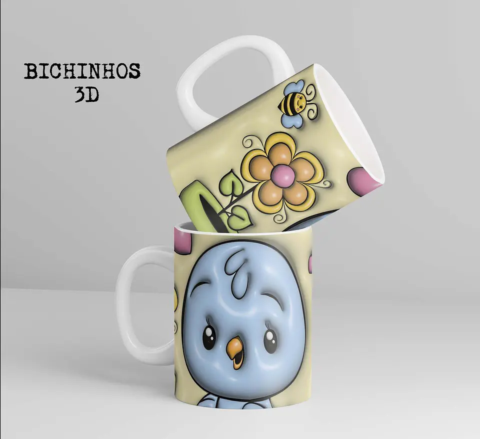 Estampas Canecas – Bichinhos 3D – Bruna Molina 6