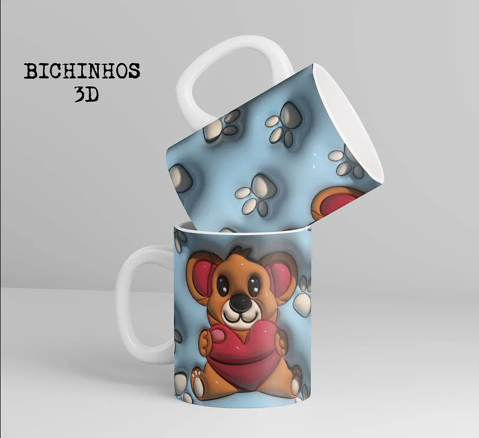 Estampas Canecas – Bichinhos 3D – Bruna Molina 9