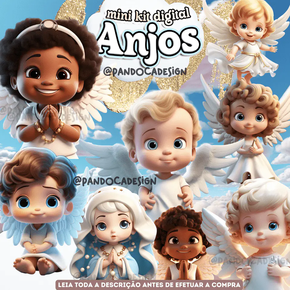 Mini Kit Digital + Mimos – Anjos – Pandoca 2