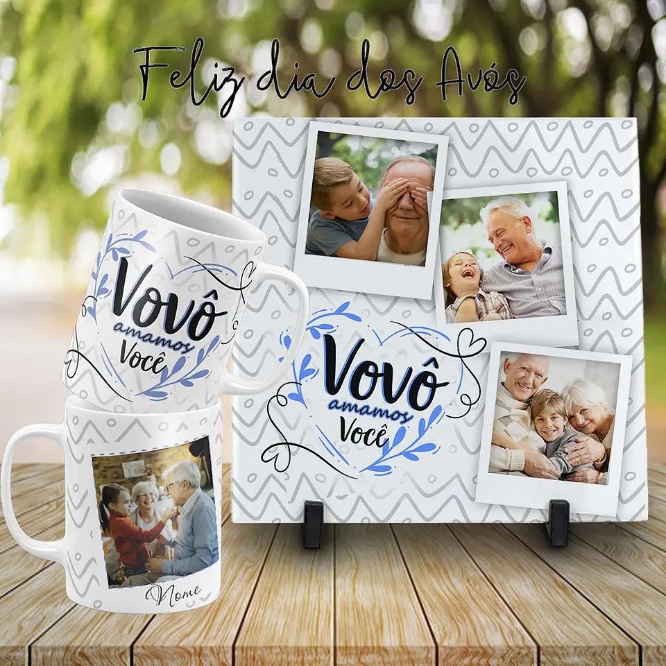 Estampas Canecas + Azulejos Fotos – Vovó e Vovô – Adilson 2