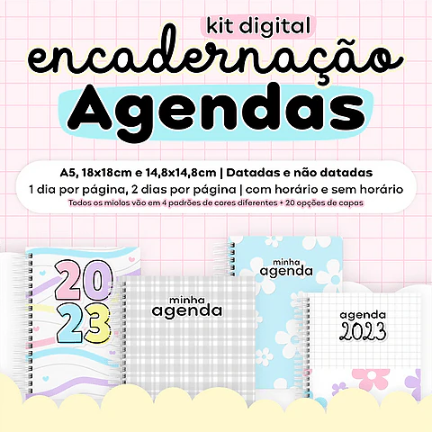 Arquivo Digital Encadernação Miolos Agendas 2023 e Capas