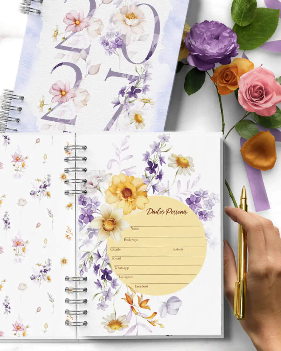 Combo 6 Agendas 2027 e Permanente – Floral Encanto 6