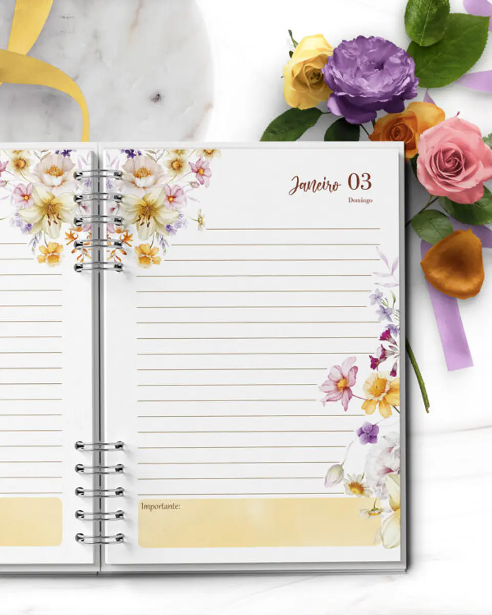 Combo 6 Agendas 2027 e Permanente – Floral Encanto 8