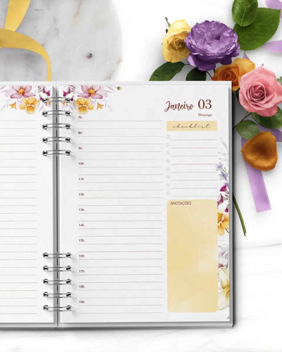 Combo 6 Agendas 2027 e Permanente – Floral Encanto 9
