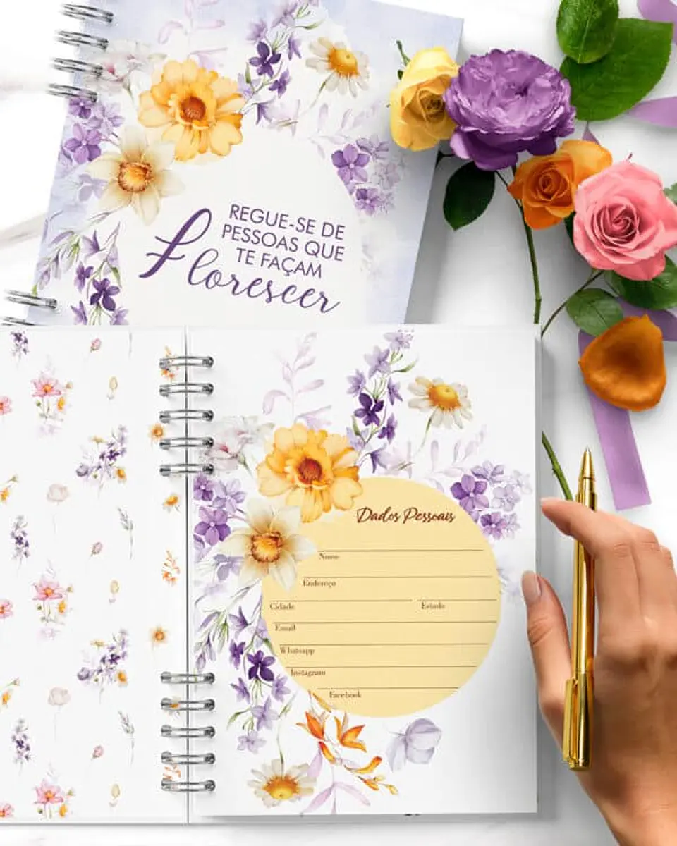 Combo 6 Agendas 2027 e Permanente – Floral Encanto 11
