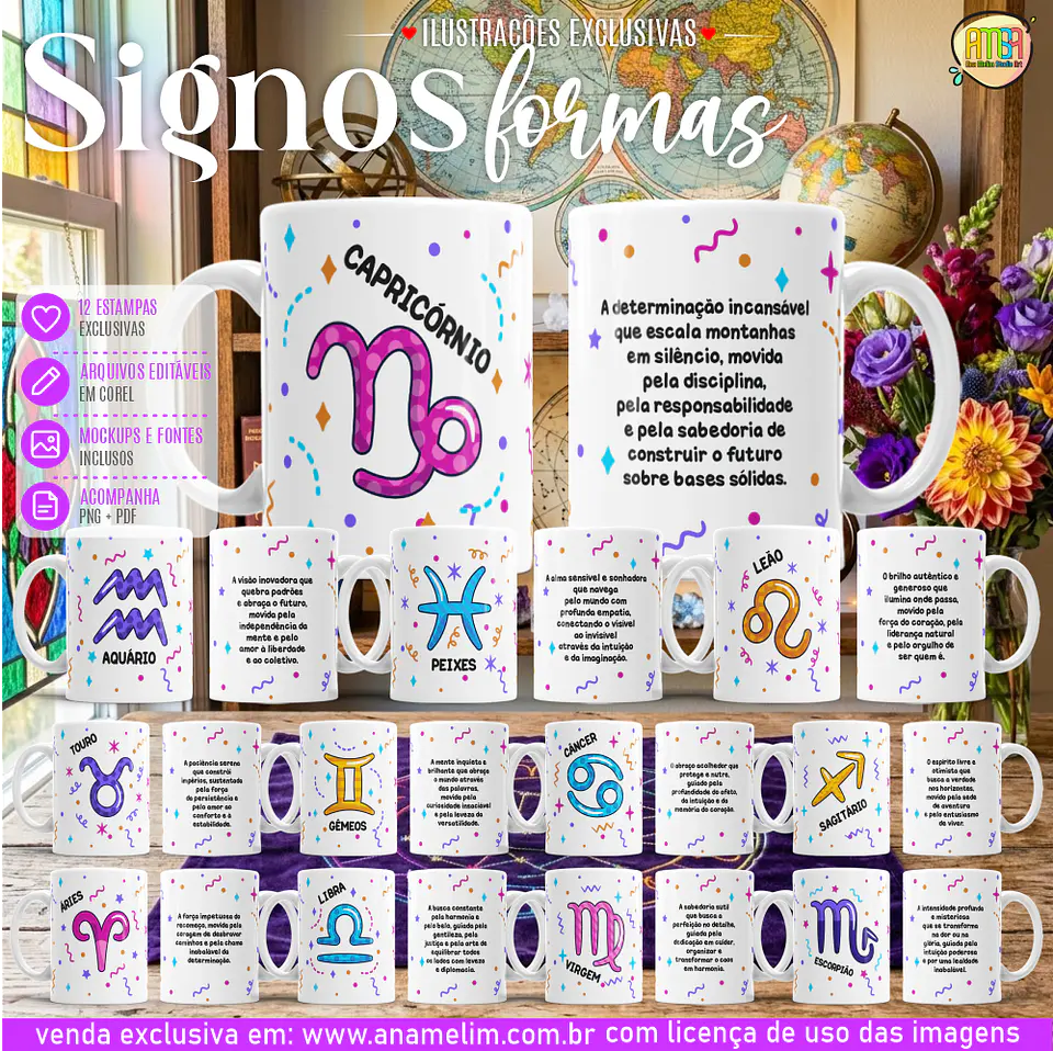 Signos Formas – Artes para Canecas 1