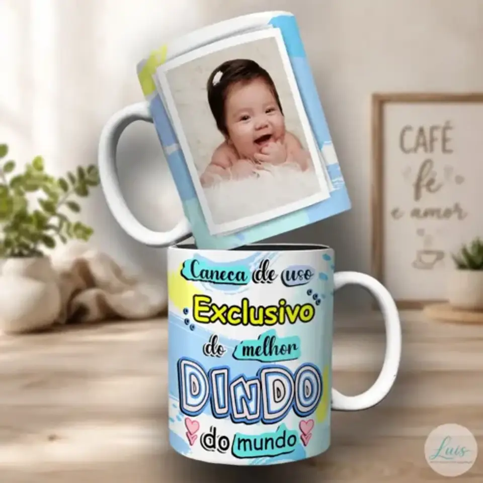 Dindo e Dinda Com Foto – Arte Avulsa Caneca 2