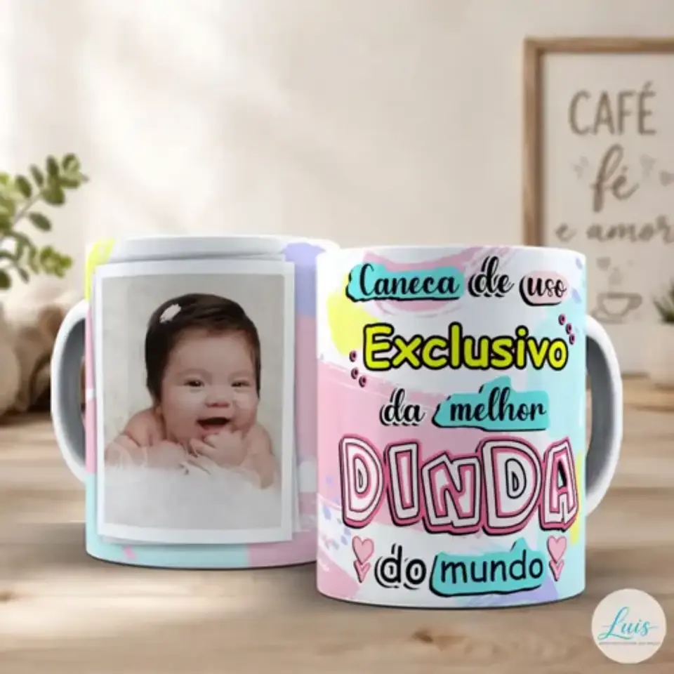 Dindo e Dinda Com Foto – Arte Avulsa Caneca 3