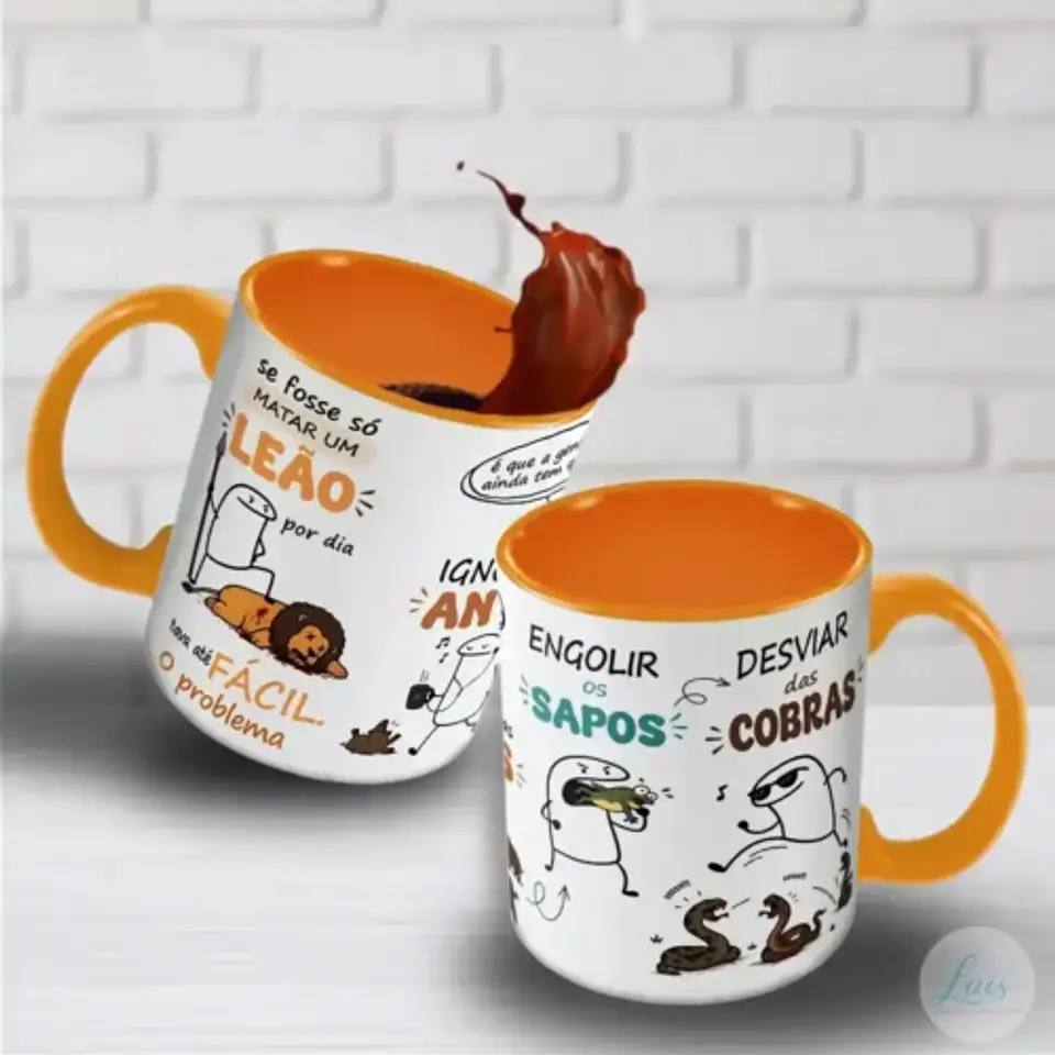 Flork Matar Um Leão Por Dia – Arte Avulsa Caneca 3