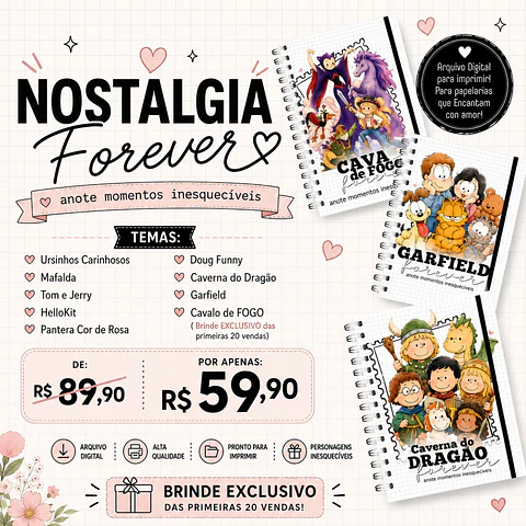 Coleção Nostalgia Forever – Encadernação