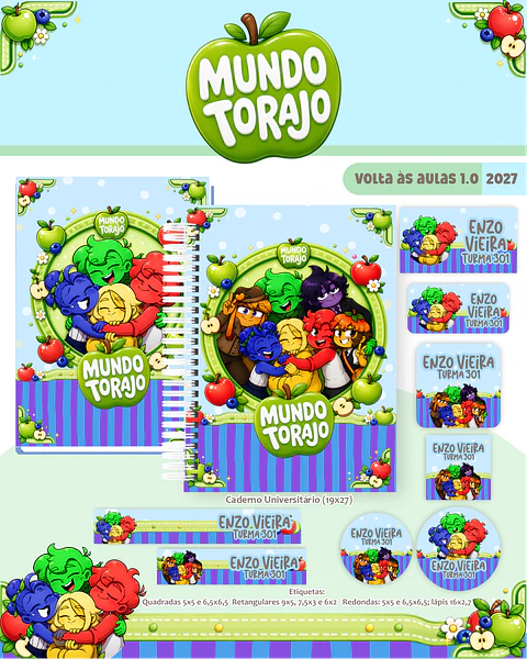 Arquivo Combo Escolar Mundo Torajo 2027