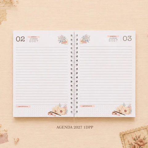 Coleção Cápsula Cartas Vintage – Agendas, Caderno e Bloquinho