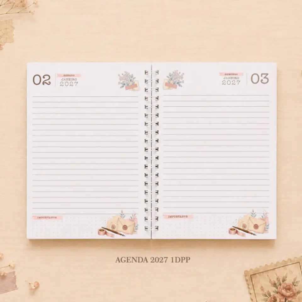 Coleção Cápsula Cartas Vintage – Agendas, Caderno e Bloquinho 2
