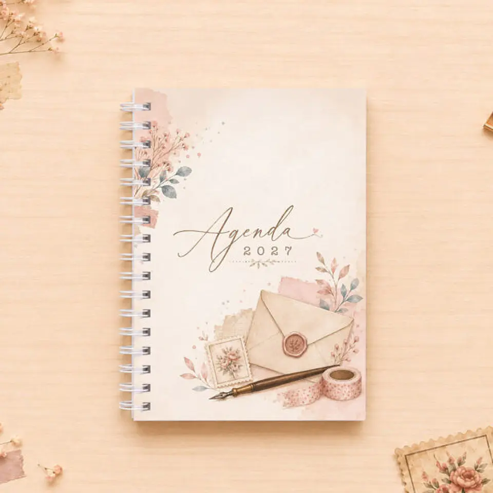 Coleção Cápsula Cartas Vintage – Agendas, Caderno e Bloquinho 4