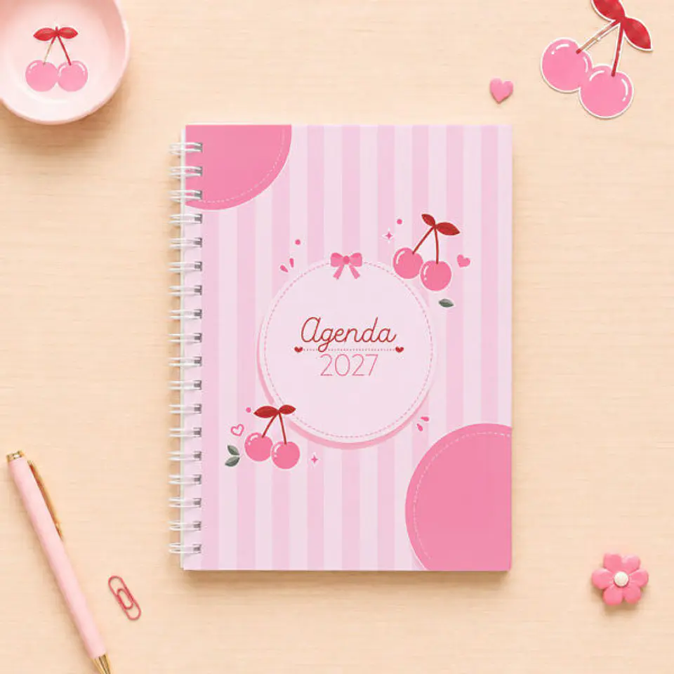 Coleção Cápsula Cerejinhas – Agendas, Caderno e Bloquinho 2