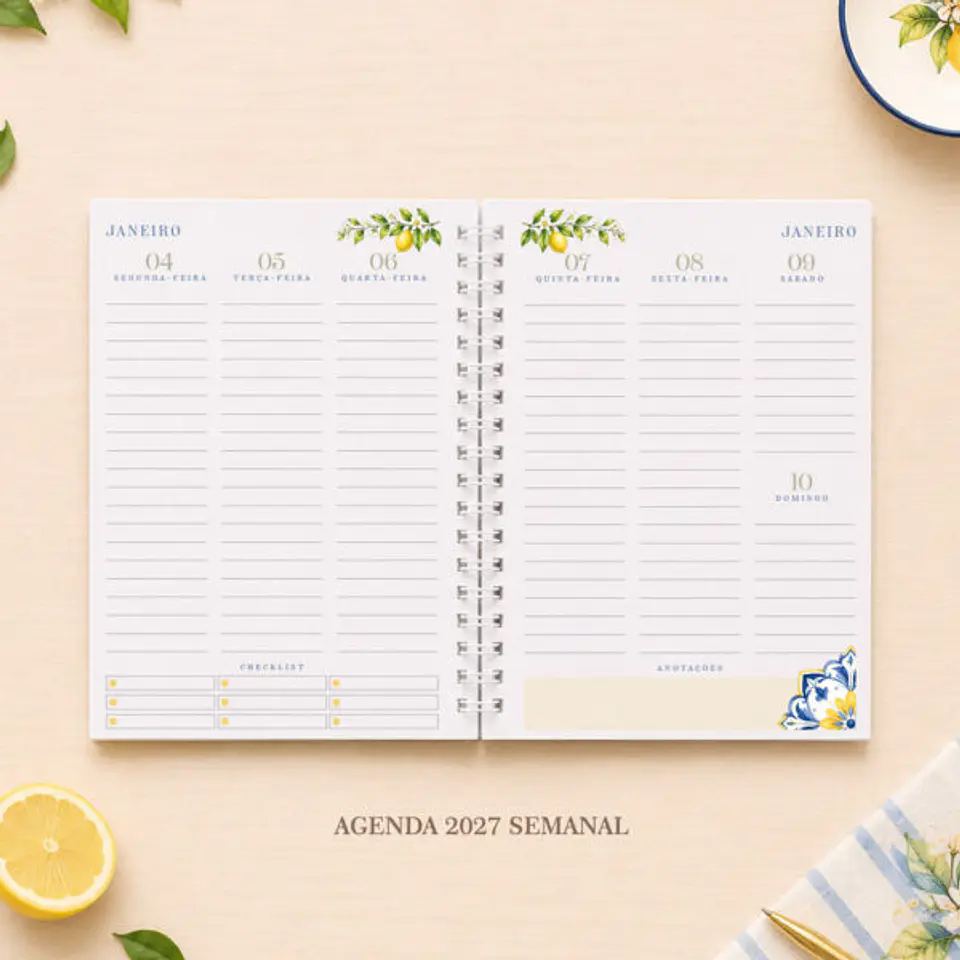 Coleção Cápsula Limão Siciliano – Agendas, Caderno e Bloquinho 3