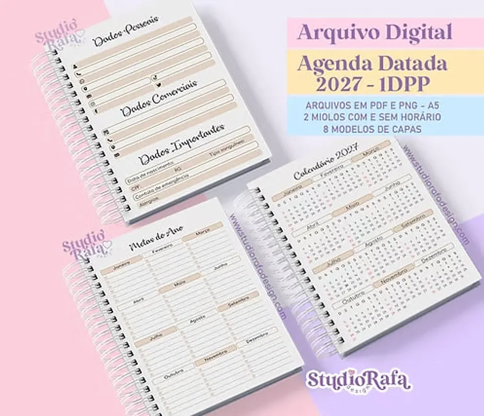 Agenda Datada 2027 Caramelo – 1 Dia por Página 4