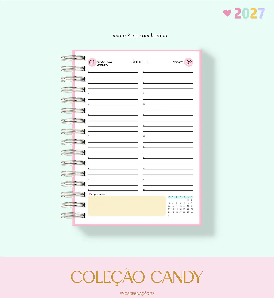 Agenda Candy 2027 – Arquivo Digital 8