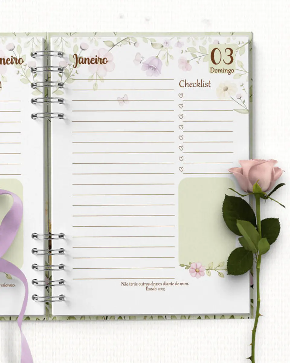 ARQUIVO COMBO 8 Agendas 2027 e Permanente COM e SEM Versículos Floral 6