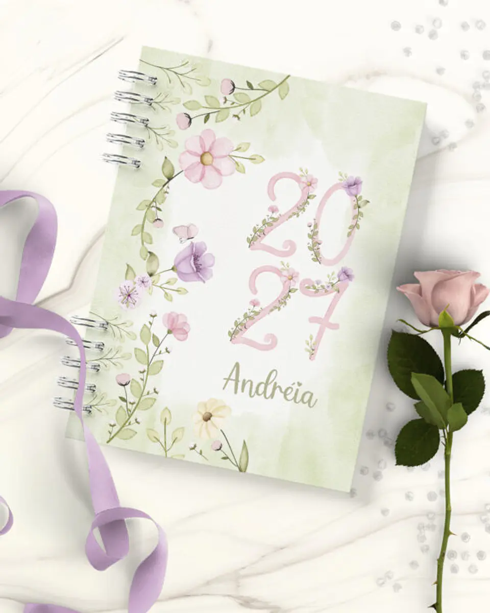 ARQUIVO COMBO 8 Agendas 2027 e Permanente COM e SEM Versículos Floral 10