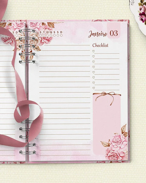 Arquivo Agenda Permanente 1 Dia por Página Coleção Mulher Virtuosa
