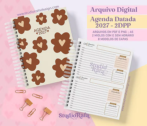 Agenda Datada 2027 Caramelo – 1 Dia por Página