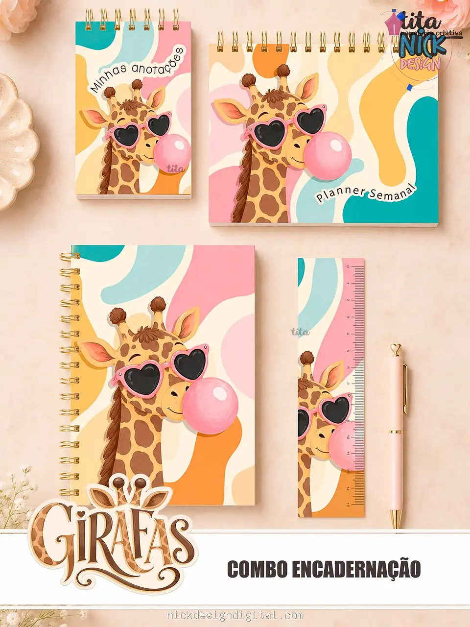 Girafas - Combo Encadernação 1