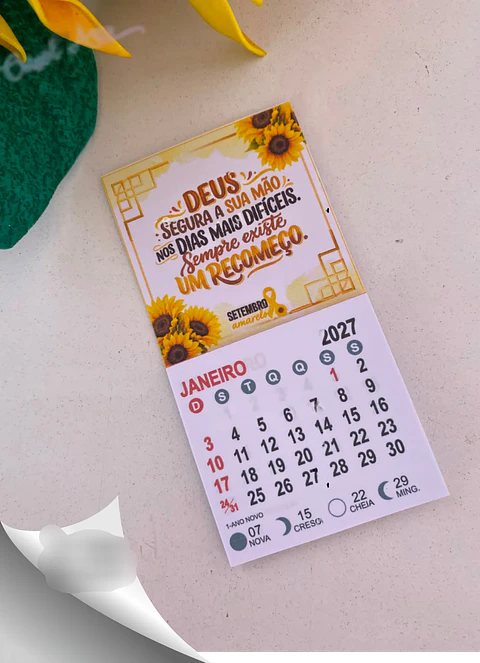 Porta Mini Calendario Setembro Amarelo