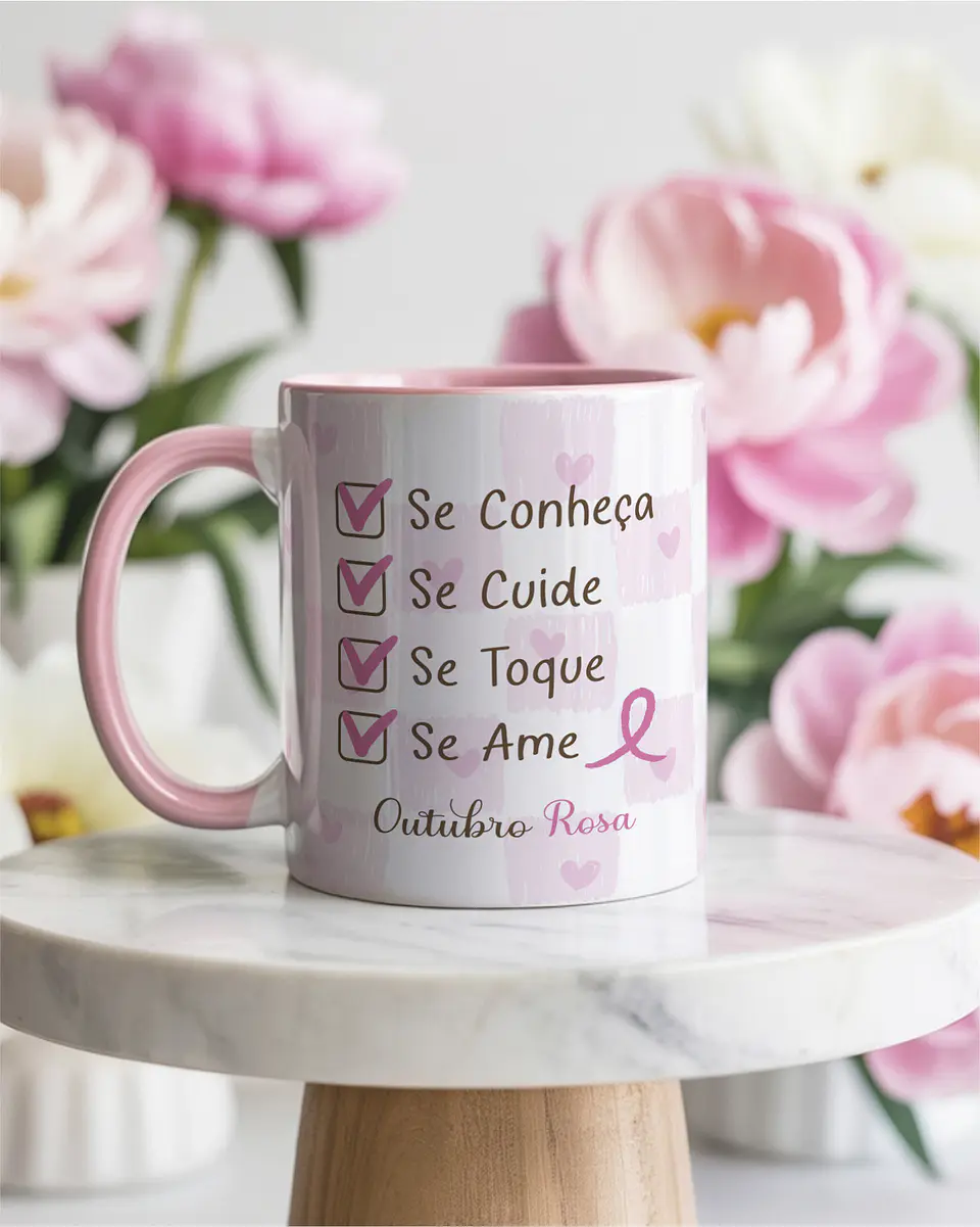 Kit Canecas Outubro Rosa V7 5