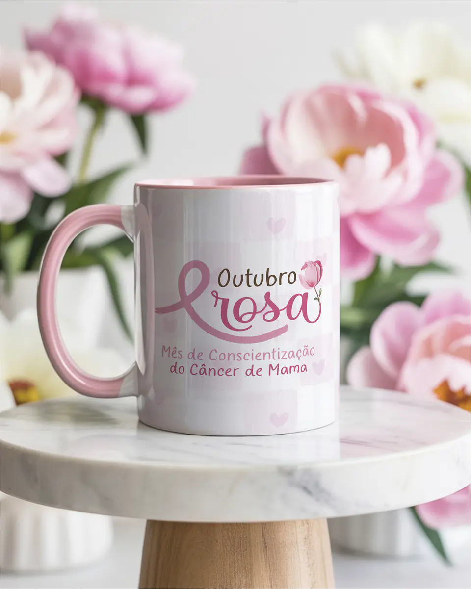 Kit Canecas Outubro Rosa V7 9