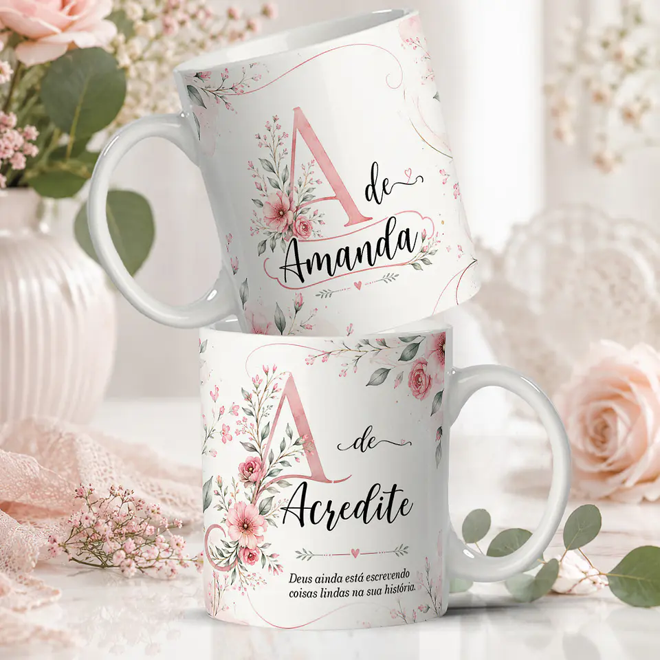 Alfabeto Florescer - Artes Canecas 2