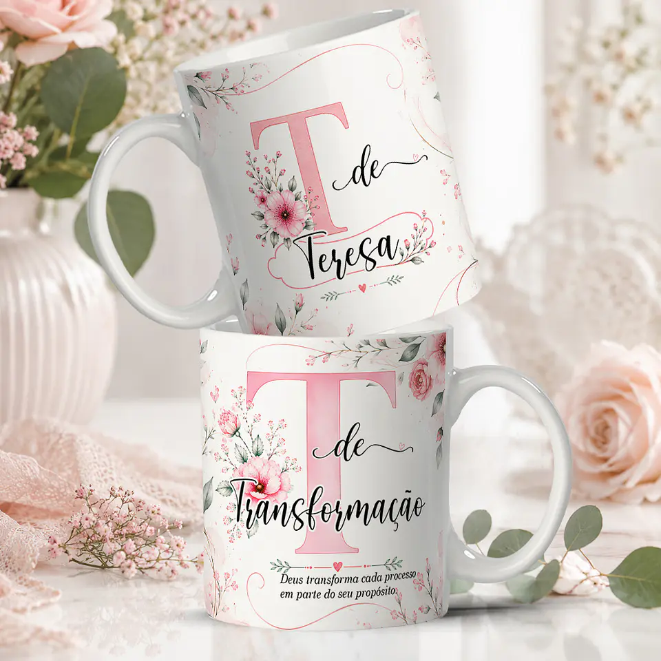 Alfabeto Florescer - Artes Canecas 22