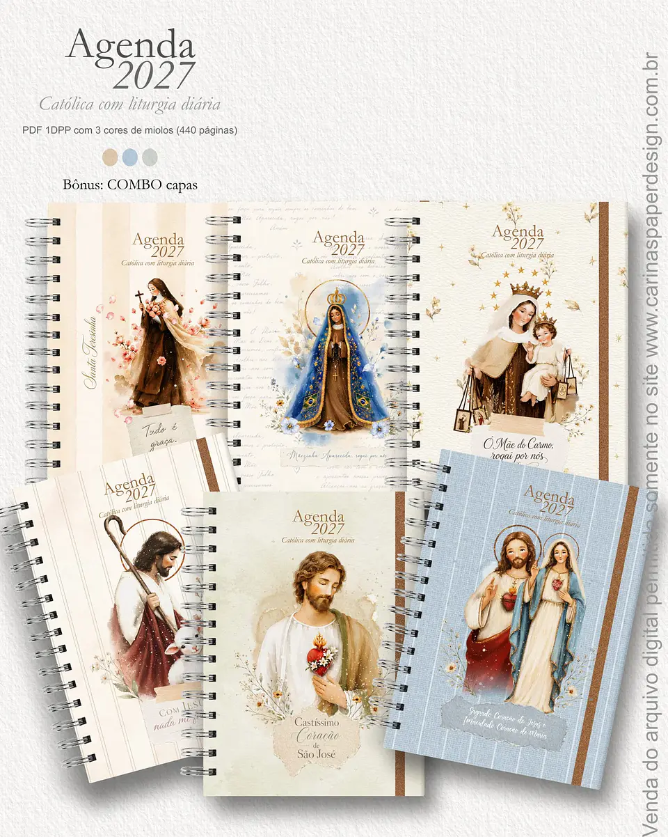 Agenda Liturgia Diária 2027 1DPP + COMBO capas 2