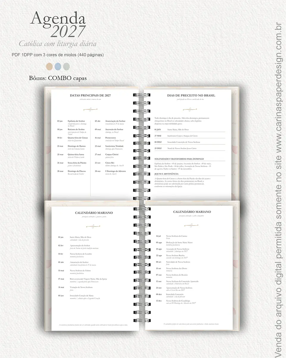 Agenda Liturgia Diária 2027 1DPP + COMBO capas 7