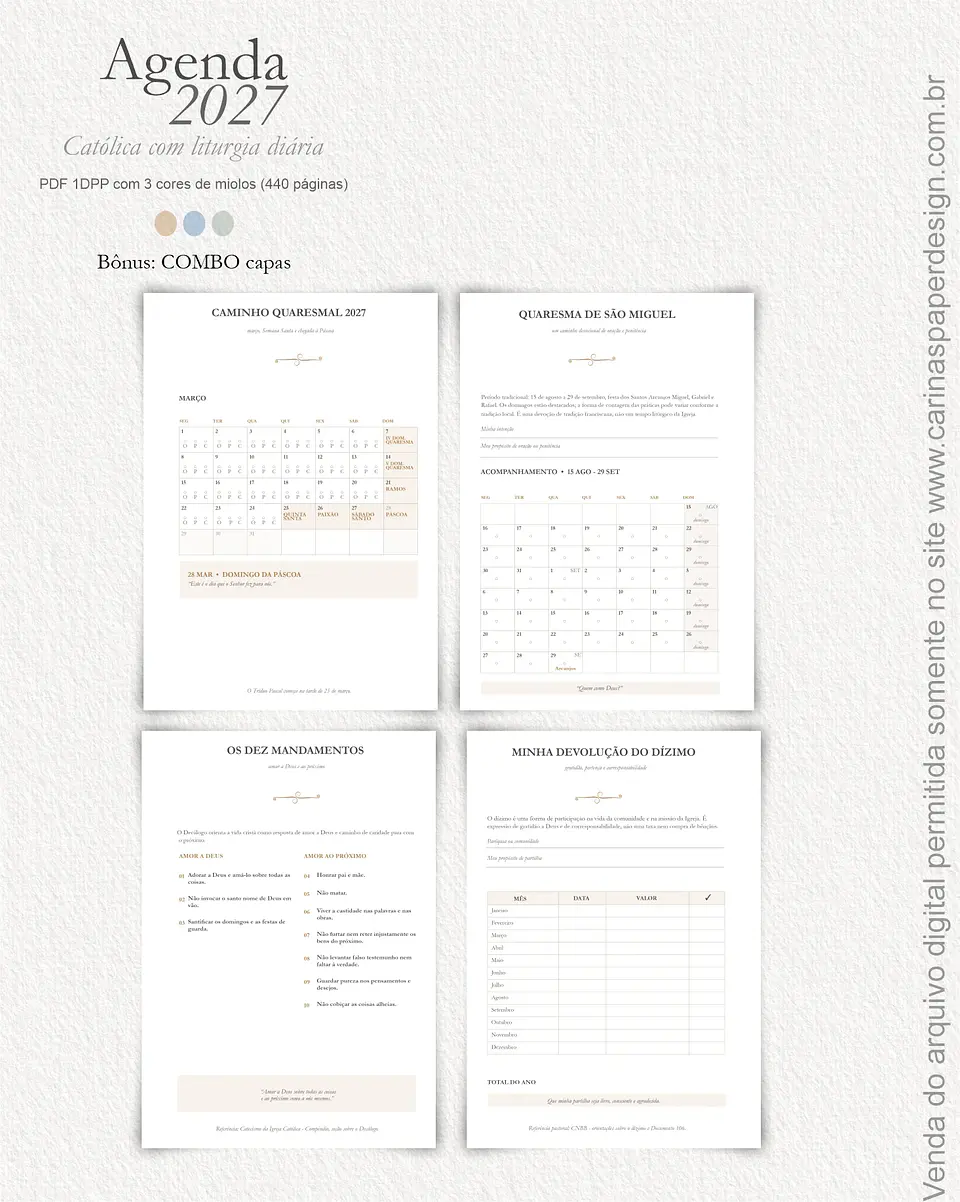 Agenda Liturgia Diária 2027 1DPP + COMBO capas 15