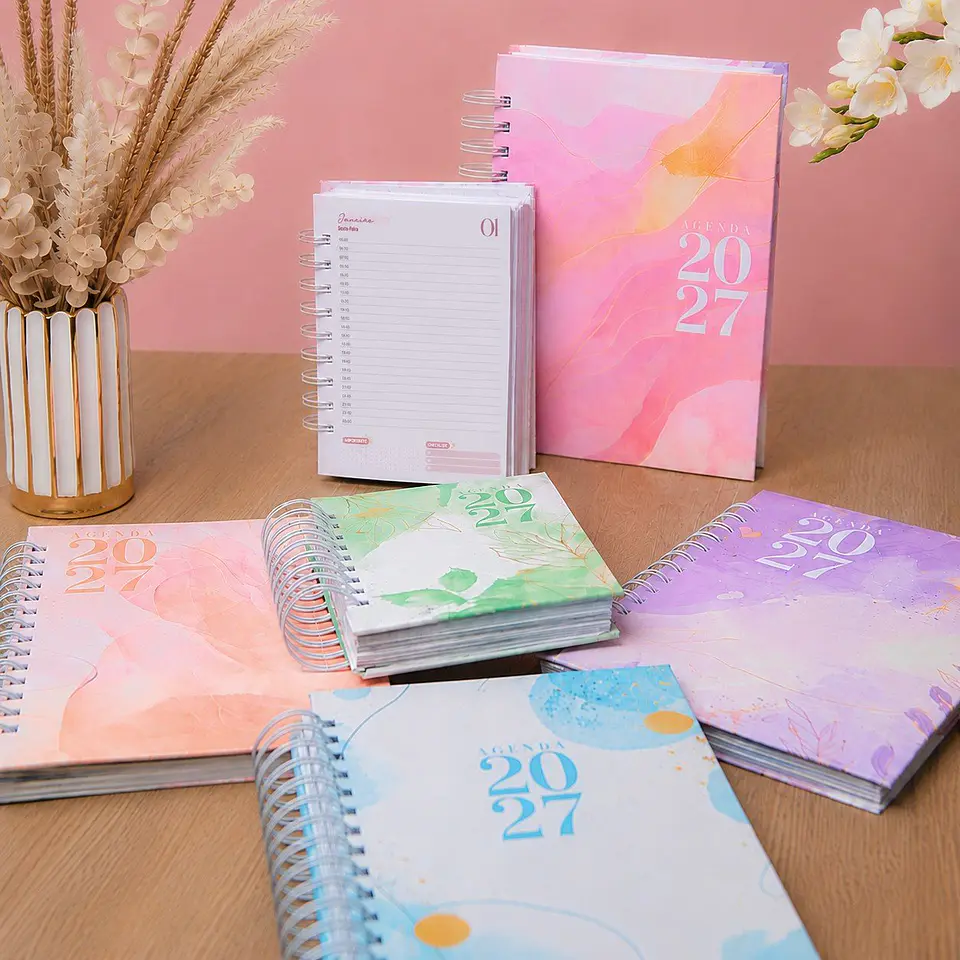 Super Combo Agendas | Datadas 2027 + Permanentes + Capas | 126 miolos Col. Vagalume + 7 Bônus 1
