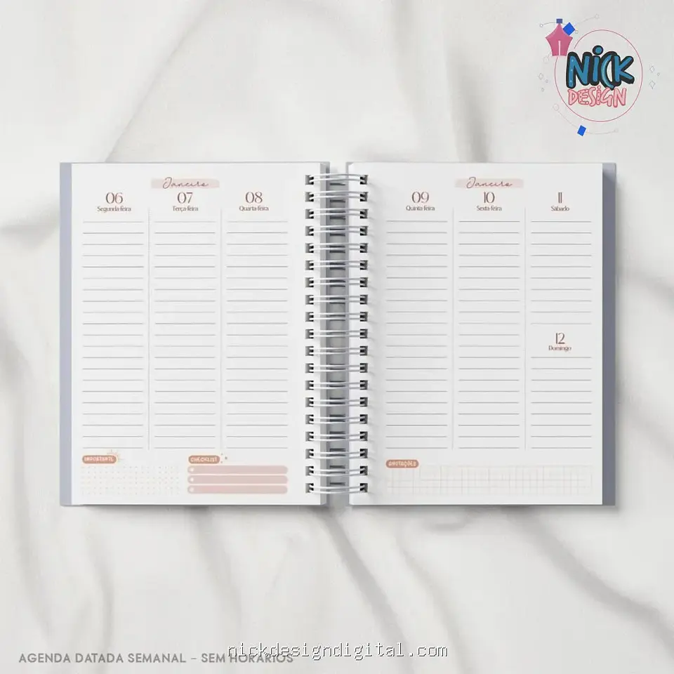 Super Combo Agendas | Datadas 2027 + Permanentes + Capas | 126 miolos Col. Vagalume + 7 Bônus 11