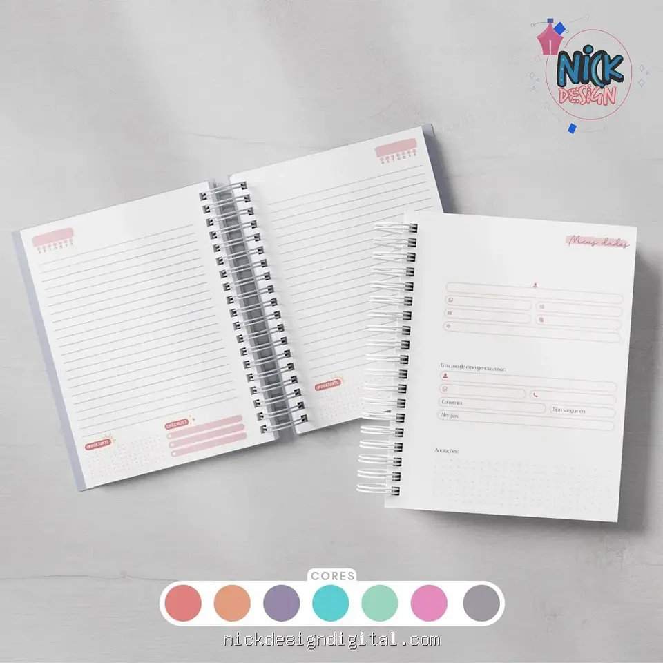 Super Combo Agendas | Datadas 2027 + Permanentes + Capas | 126 miolos Col. Vagalume + 7 Bônus 14