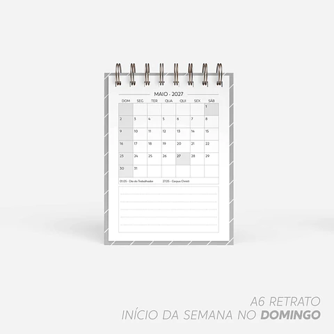 SUPER COMBO de Calendário de Mesa 2027