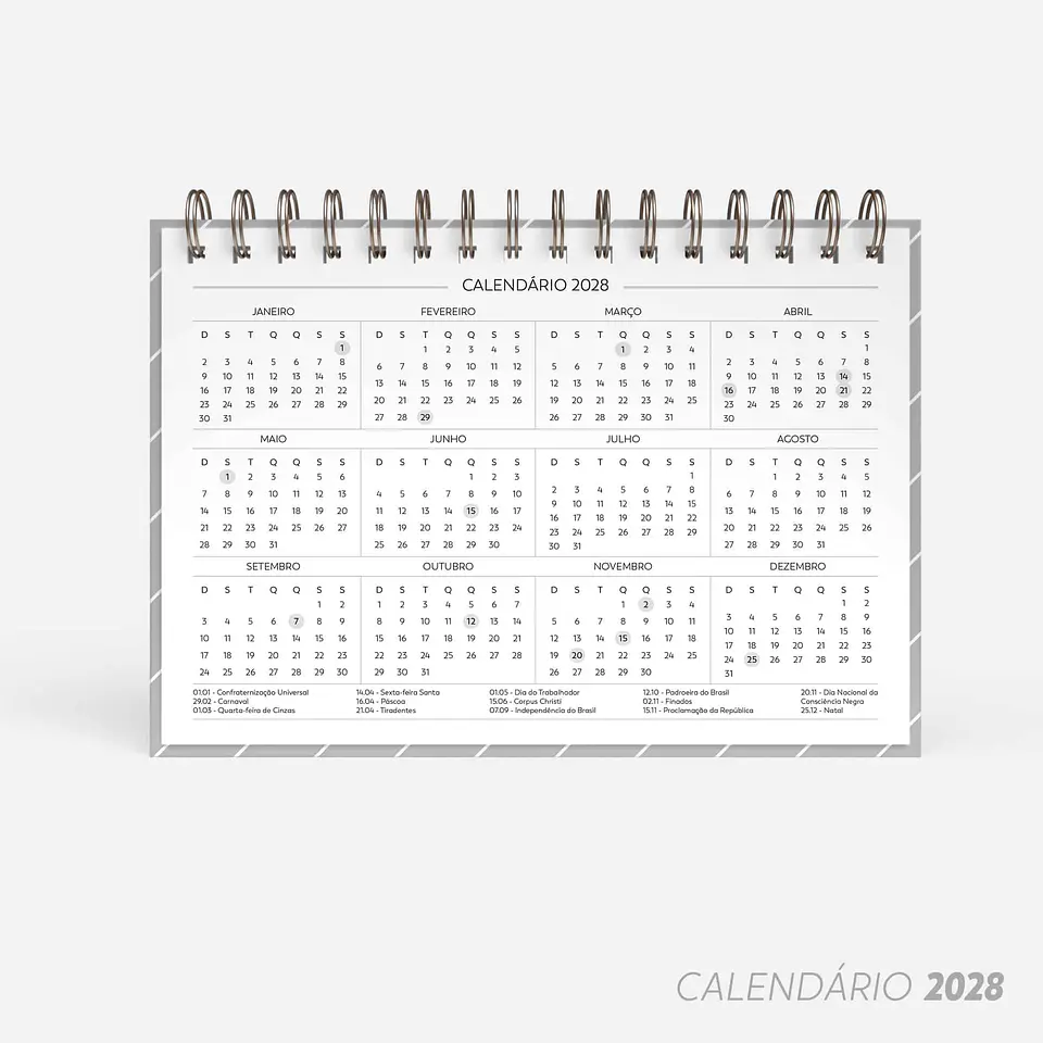 SUPER COMBO de Calendário de Mesa 2027 8