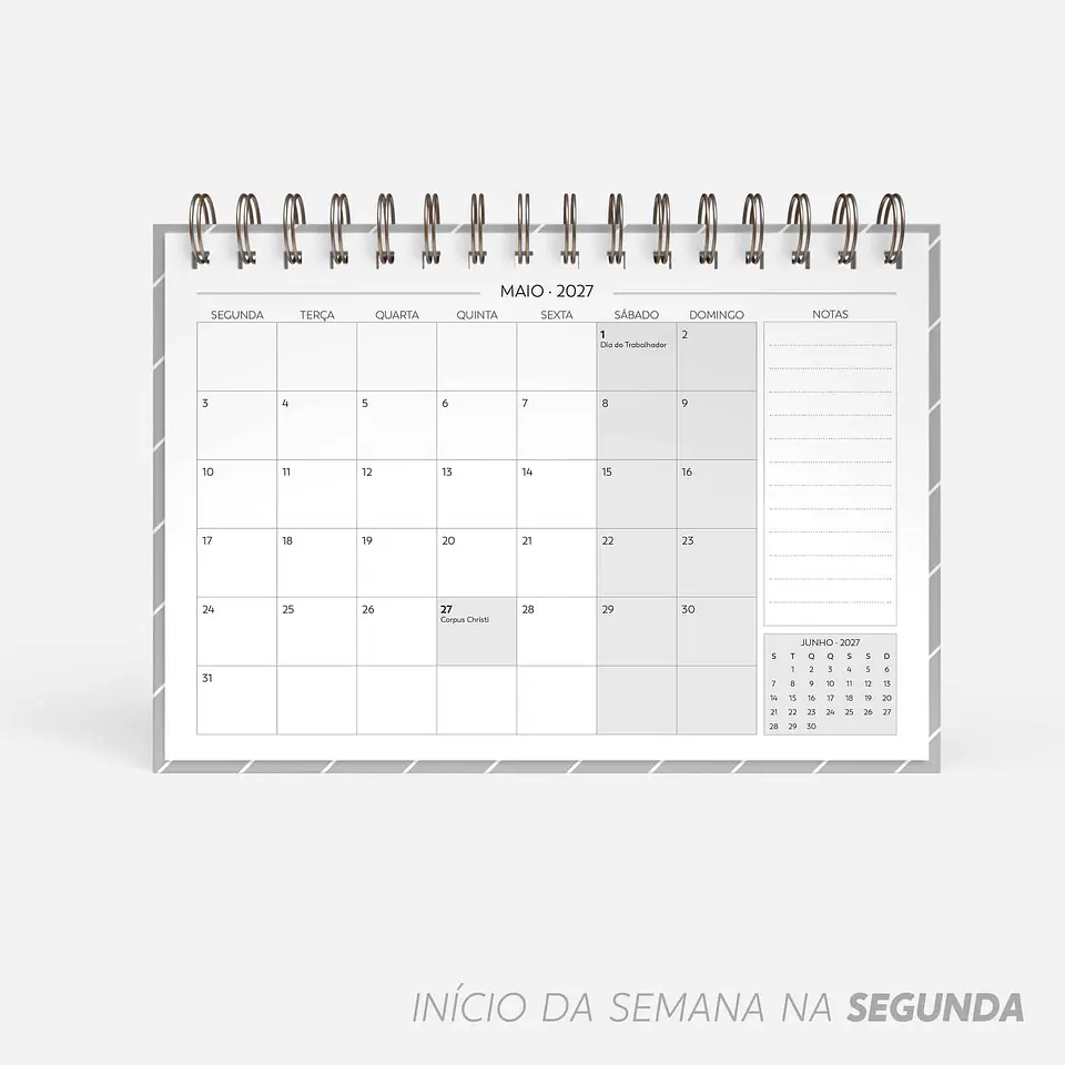 SUPER COMBO de Calendário de Mesa 2027 12