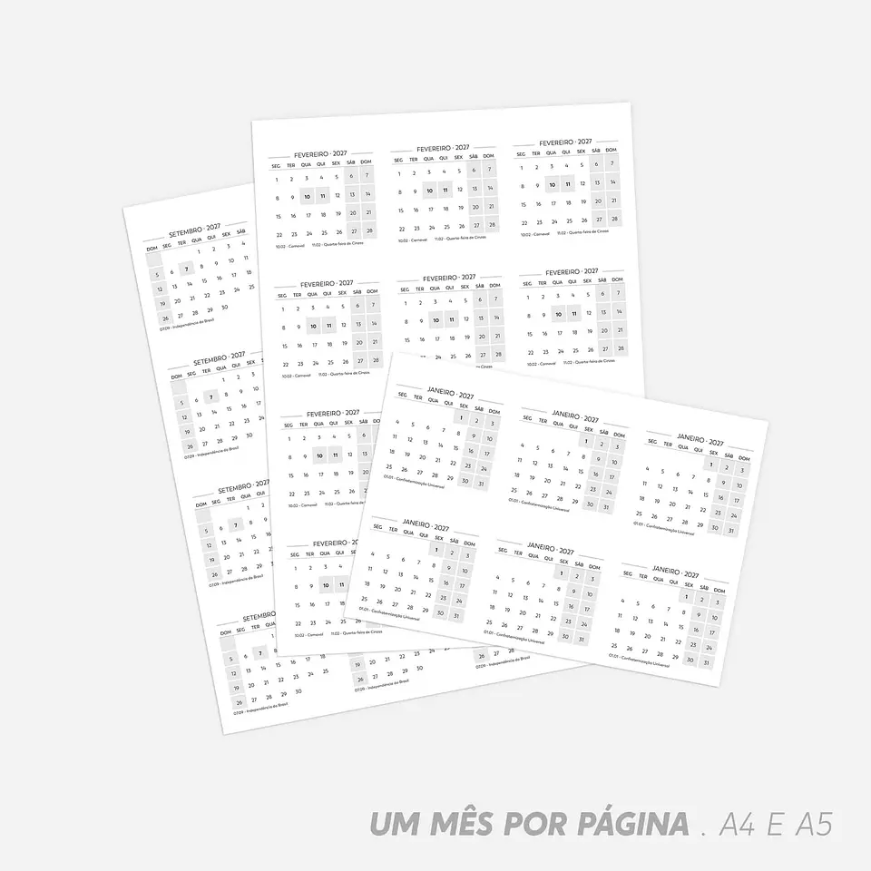 SUPER COMBO de Calendário de Mesa 2027 13