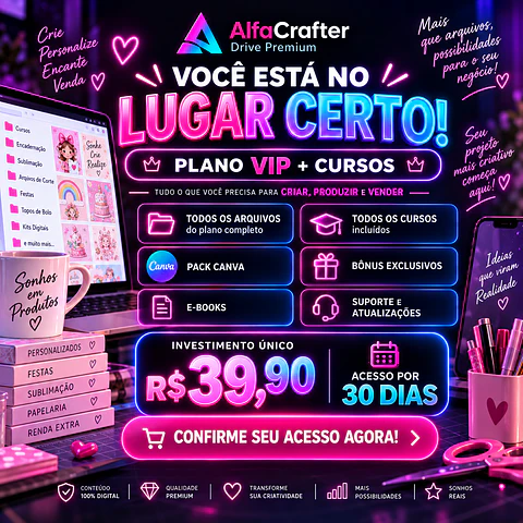 Acesso Drive Completo Alfacrafter +Cursos