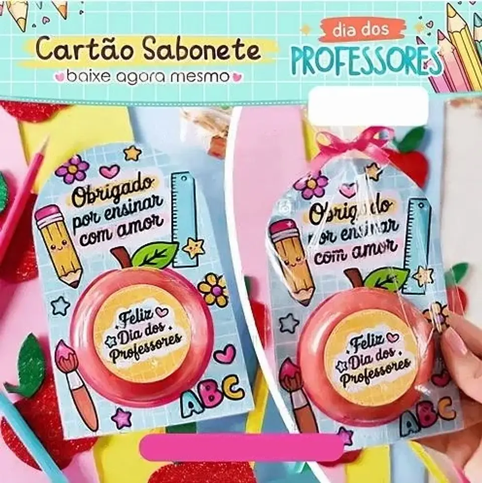 Cartão Sabonete Dia dos Professores 1