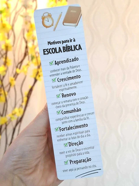 Marca-páginas | Motivos para ir à EBD