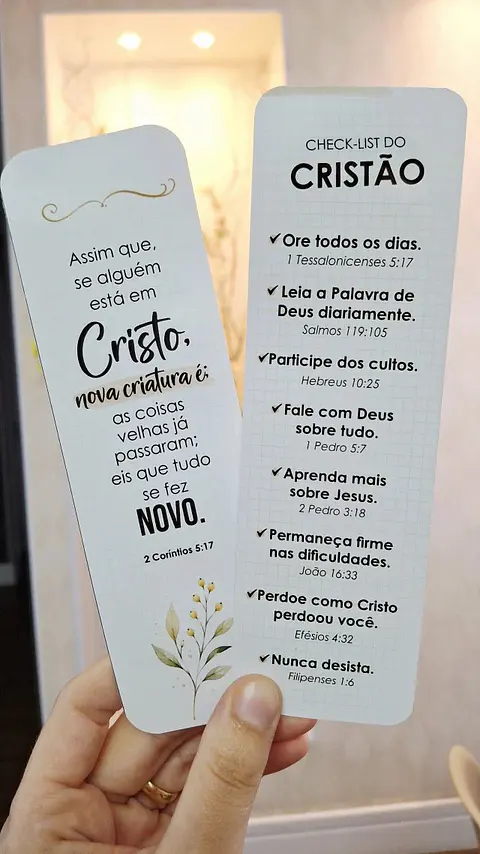 Marca-Páginas | Check-list do Cristão