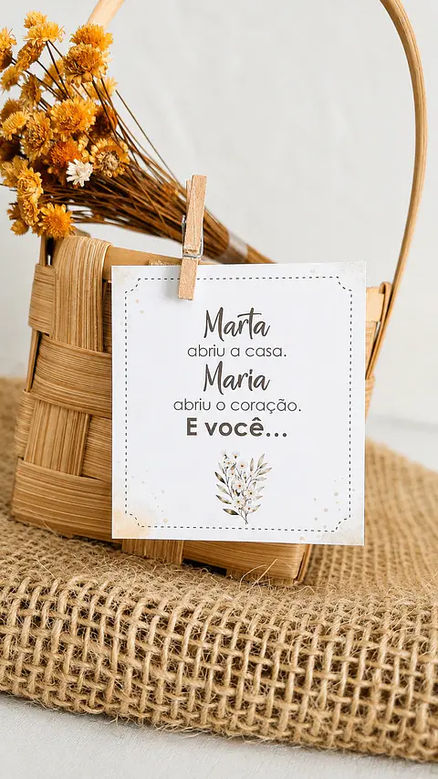 Kit mesa posta | Marta abriu a casa Maria abriu o coração e você